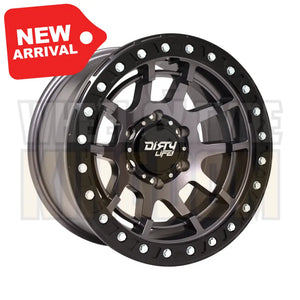 Dirty Life 17x9 -12 5x150 Dual Tek DT4 Gloss Metallic Graphite