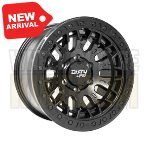 Dirty Life 17x9 +25 5x130 Dual Tek Matte Black (re-seated) DT3
