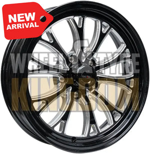 Outlaw Drag Intensity 17x6 5x120 Holden - Gloss Black Milled
