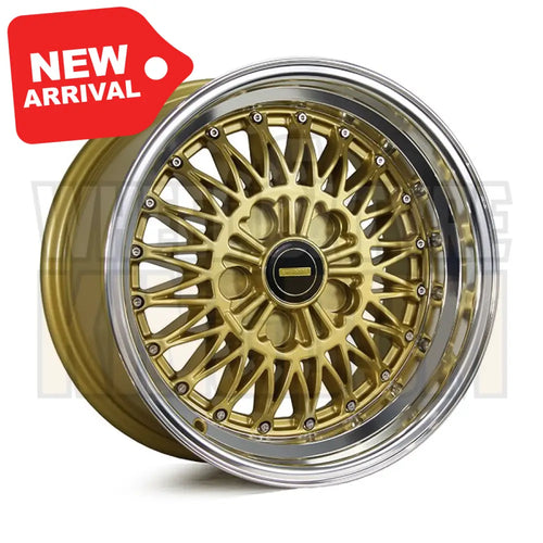 15X10 5-STUD SIMMONS V51 GOLD MIRROR LIP - Wheels
