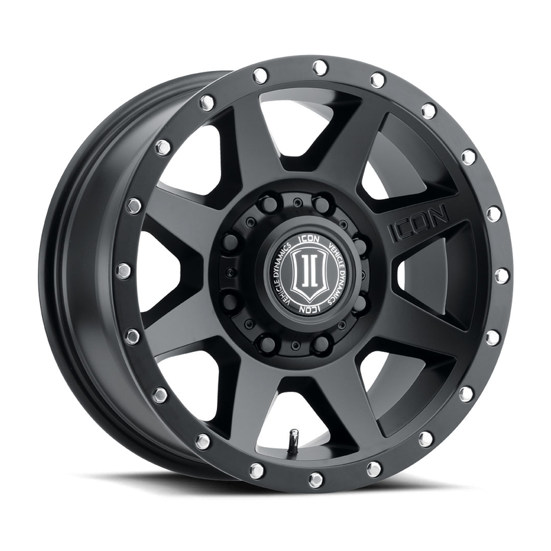 Icon Alloy 18x9 +12 8x180 REBOUND HD Satin Black
