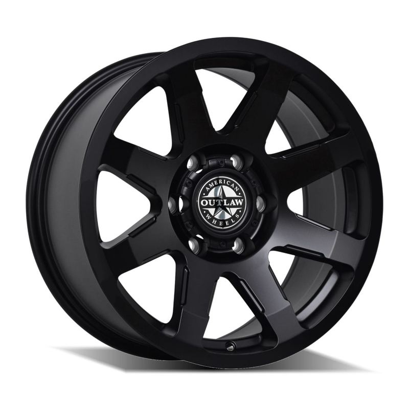 American Outlaw 18x9 +35 6x139.7 LEGACY Satin Black