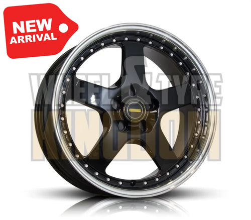 19X7 SIMMONS FR-1 GLOSS BLACK MIRROR LIP - Wheels