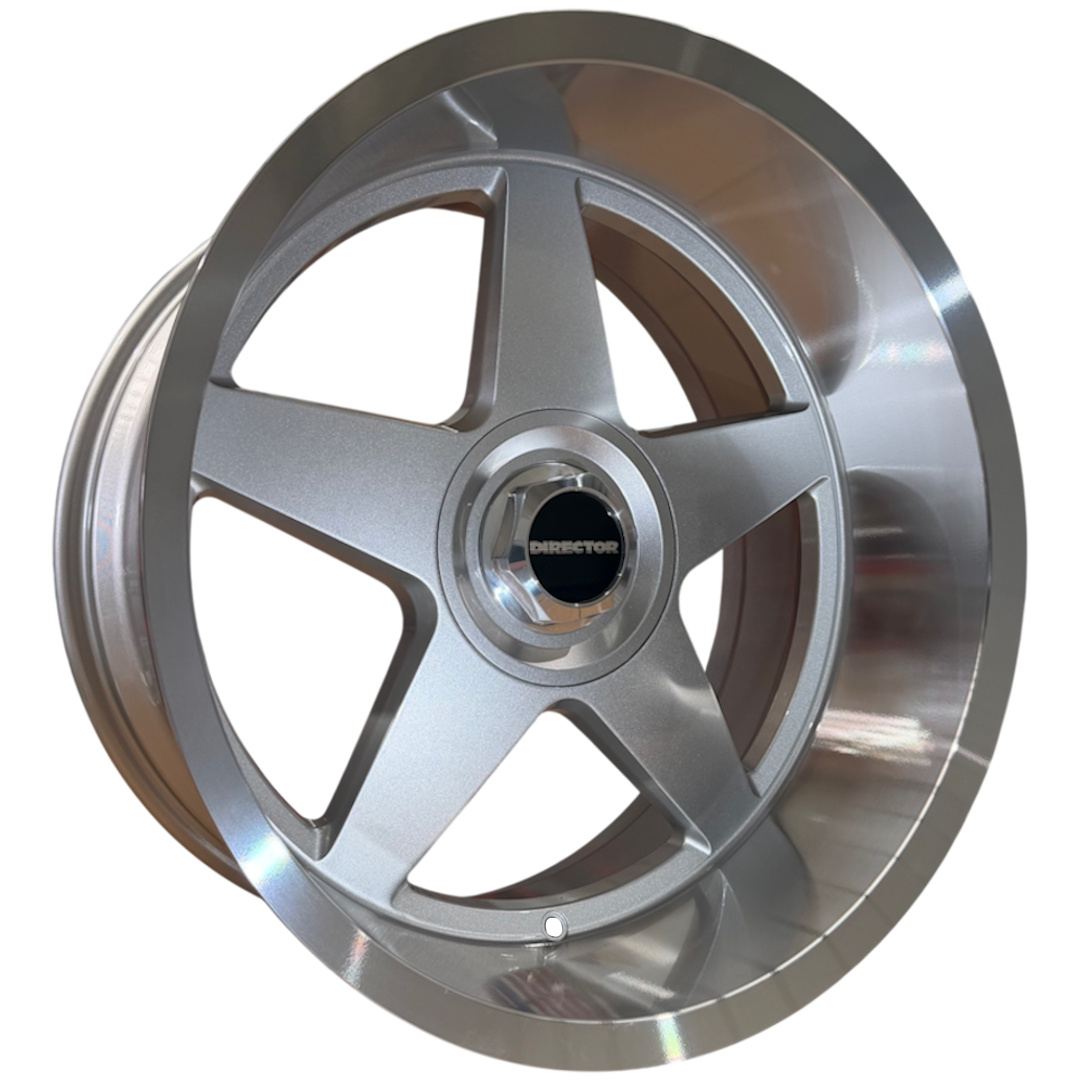 Director Star 20x10 FF - Silver Machined Lip - Pair