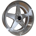 Director Star 20x8.5 FF - Silver Machined Lip - Pair