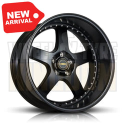 20X12.0 5X114.3 -63.6 SIMMONS FR-1 FULL SATIN BLACK