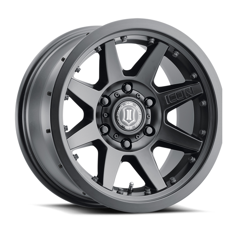 Icon Alloy 17x8.5 -12 6x139.7 REBOUND PRO Satin Black Innerlock