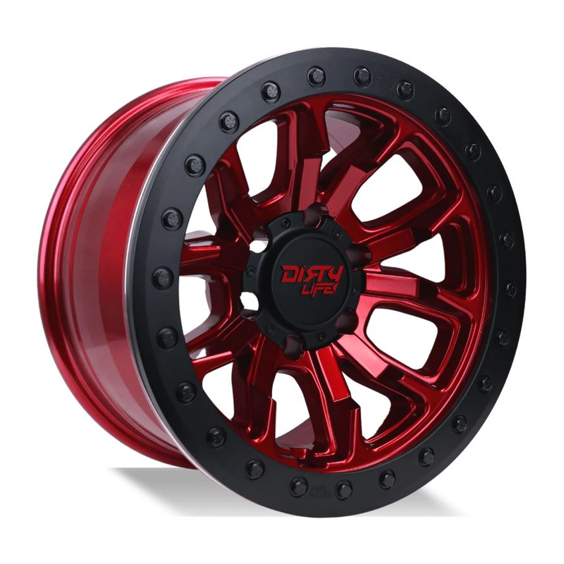 Dirty Life 17x9 +0 6x139.7 DUAL TEK DT1 Crimson Candy Red