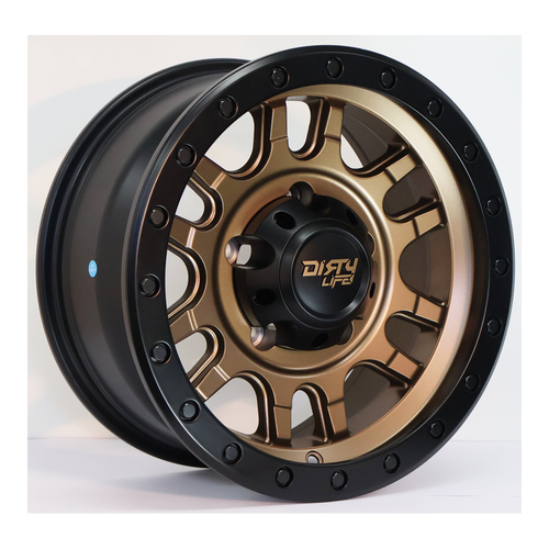 Dirty Life 15x7 +3 5x139.7 CANYON PRO Dark Matte Bronze Black Lip