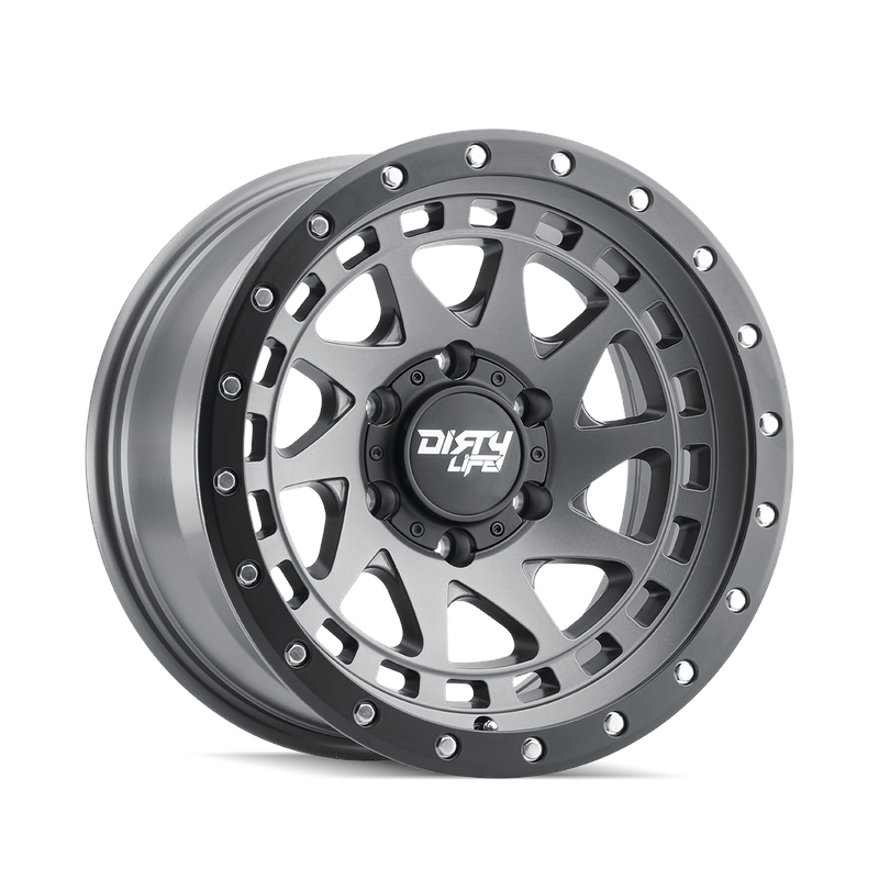 Dirty Life 17x8.5 +0 6x139.7 ENIGMA PRO Satin Graphite Black Lip