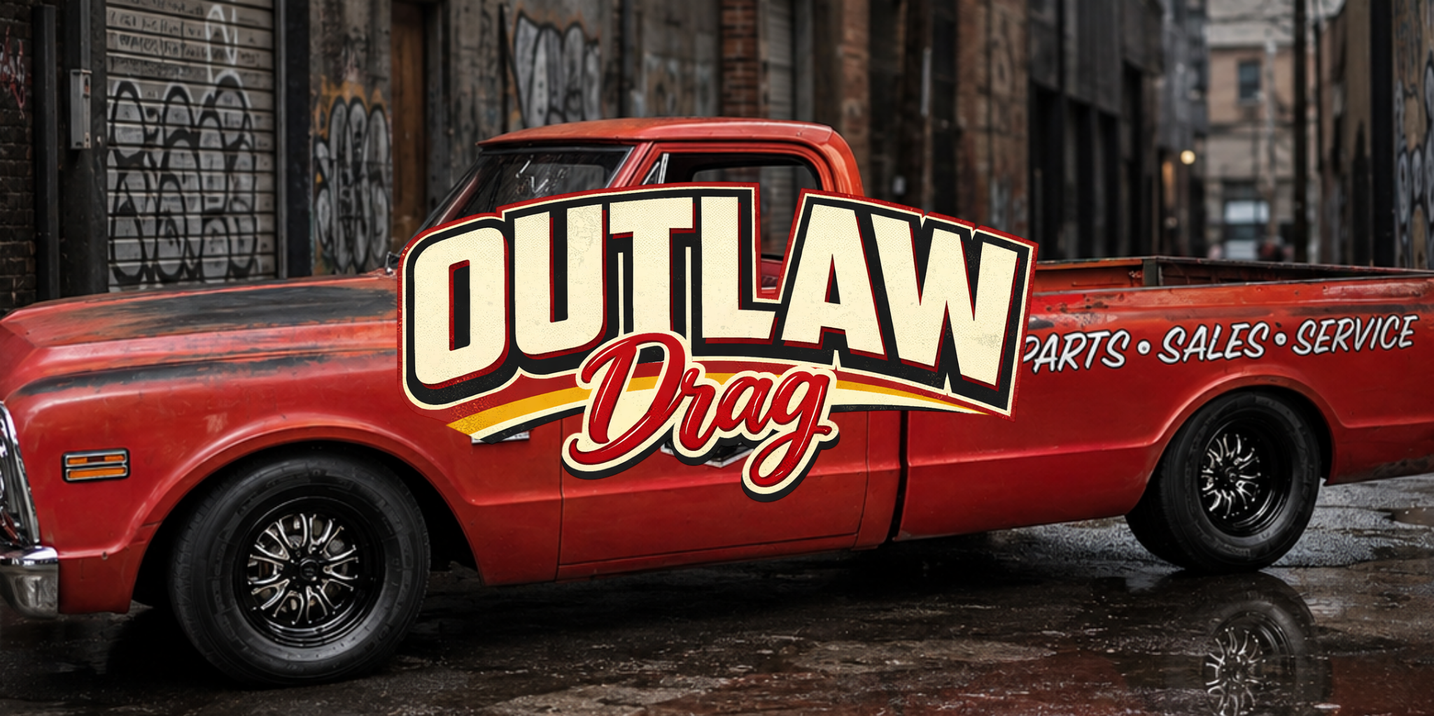 Outlaw Drag Intensity wheel fitted to a GMC vehicle