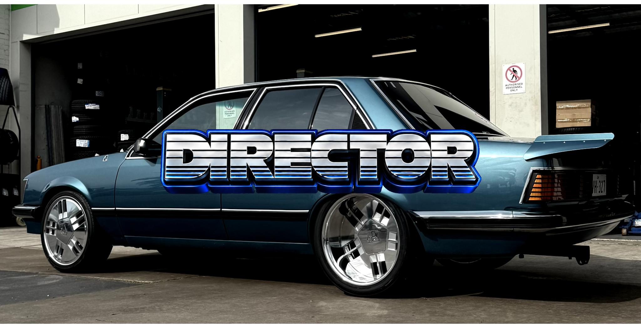 Director wheel fitted to a Holden VH SLE