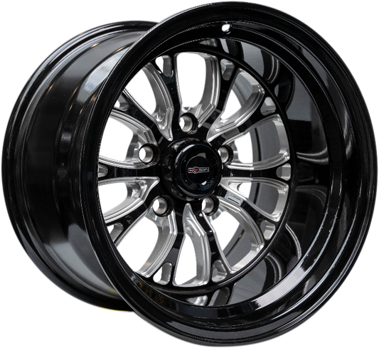 INTENSITY 15x8 3" BS (-38) - GLOSS BLACK MILLED