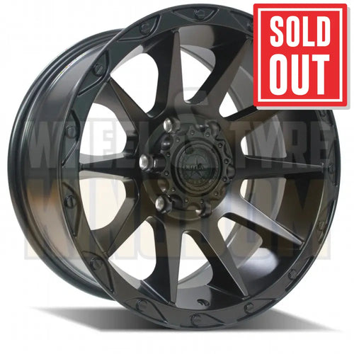 AMERICAN OUTLAW 16x8 +10 6x139.7 CORD SATIN BLACK