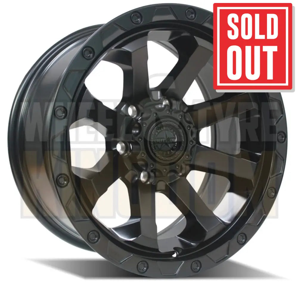 AMERICAN OUTLAW 17x8 +30 6x139.7 CAPONE SATIN BLACK
