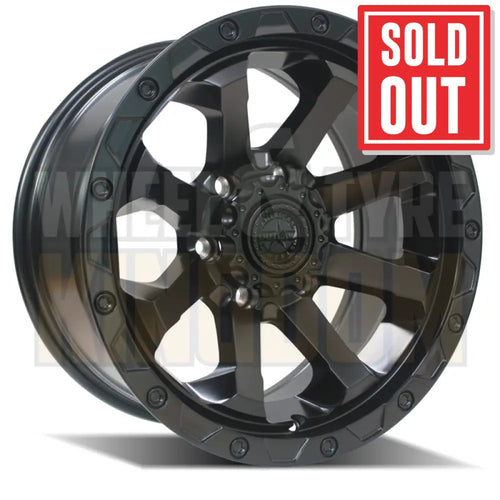 AMERICAN OUTLAW 17x8 +30 6x139.7 CAPONE SATIN BLACK