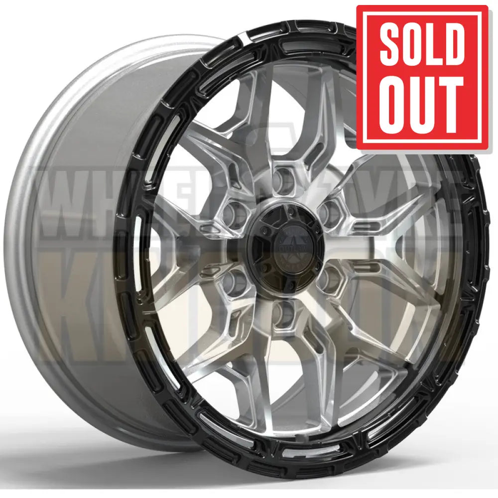 AMERICAN OUTLAW 17x8.5 +0 6x139.7 LOCKER MACHINED BLACK LIP