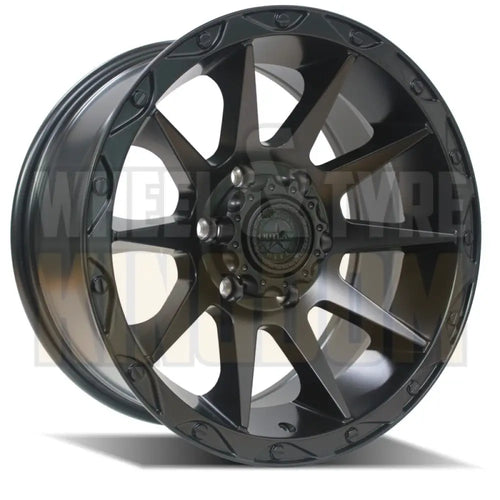AMERICAN OUTLAW 17x8.5 +18 6x114.3 CORD SATIN BLACK (NOT SPANISH D40)