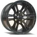 AMERICAN OUTLAW 17x8.5 +18 6x130 RAILCAR 6 SATIN BLACK