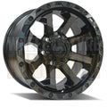 AMERICAN OUTLAW 17x8.5 +18 6x139.7 CAPONE GLOSS BLACK TINTED FACE