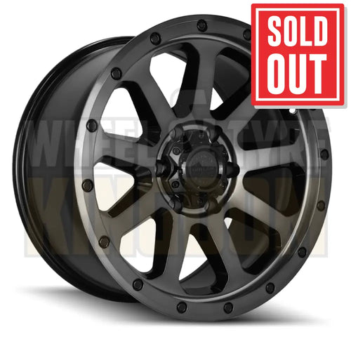 AMERICAN OUTLAW 17x8.5 +18 6x139.7 GUNSLINGER GLOSS BLACK TINTED FACE