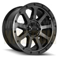 AMERICAN OUTLAW 17x8.5 +18 6x139.7 GUNSLINGER GLOSS BLACK TINTED FACE