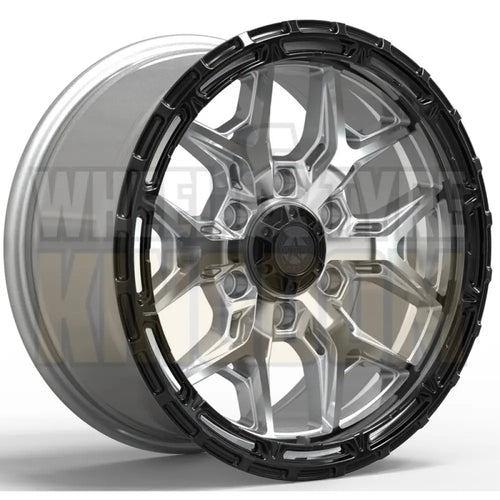 AMERICAN OUTLAW 17x8.5 +25 6x139.7 LOCKER MACHINED BLACK LIP