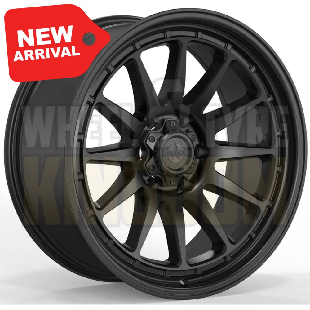 AMERICAN OUTLAW 17x8.5 +25 6x139.7 SPIKE-R SATIN BLACK