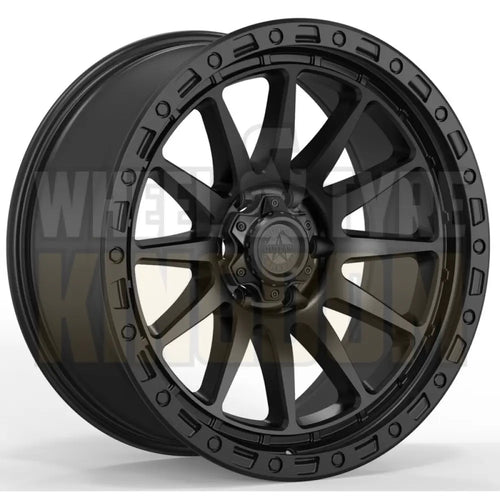 AMERICAN OUTLAW 18x8.5 +30 6x139.7 SPIKE SATIN BLACK