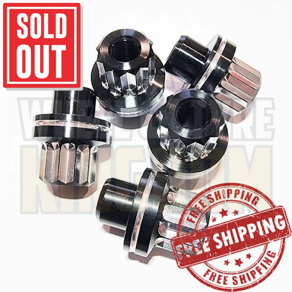 BILLET 12PT WHEEL NUT - 1/2’’-20 SHORT - SET OF 5