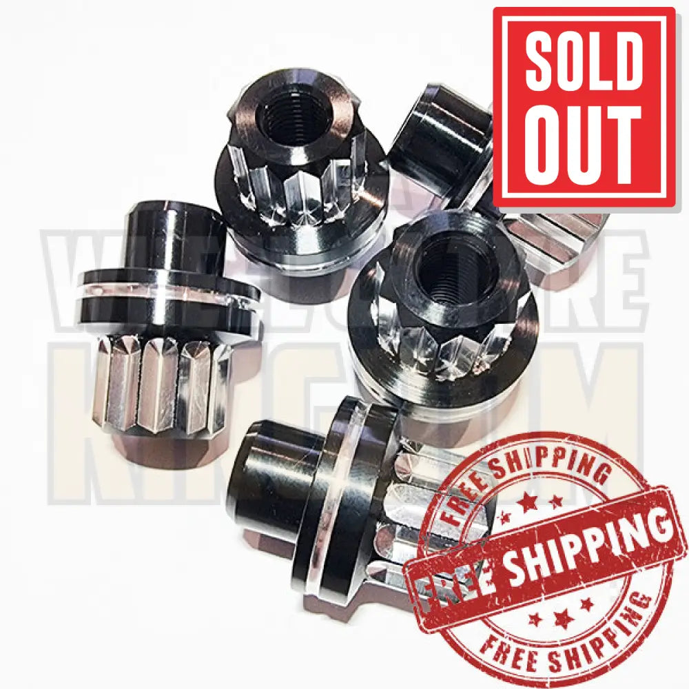 BILLET 12PT WHEEL NUT - 1/2’’-20 SHORT - SET OF 5
