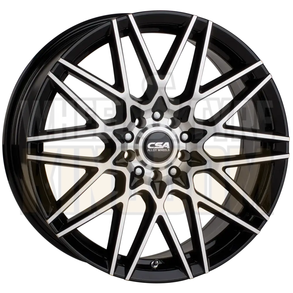 CSA Hotwire 15x6 4x100-108 +40 Gloss Black Machined Face - Wheels