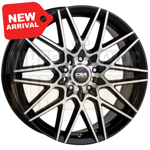 CSA Hotwire 17x7 5x108-114.3 +40 Gloss Black Machined Face - Wheels