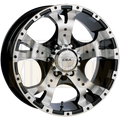 CSA Jackal 17x8 6x139.7 +25 Gloss Black Machined Face - Wheels