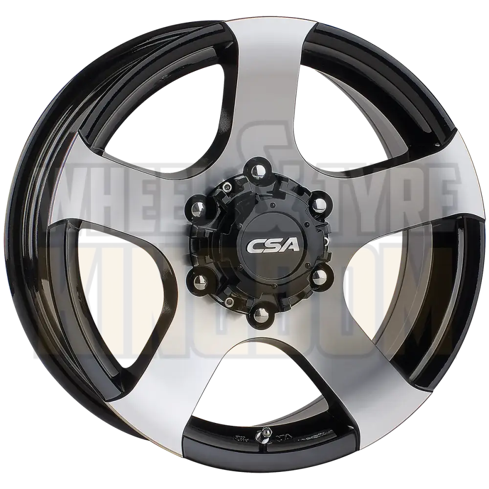 CSA Magnum II 15x7 6x139.7 +10 Gloss Black Machined Face - Wheels