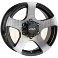 CSA Magnum II 16x7 6x139.7 +20 Gloss Black Machined Face - Wheels