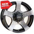 CSA Magnum II 16x7 6x139.7 +20 Gloss Black Machined Face - Wheels