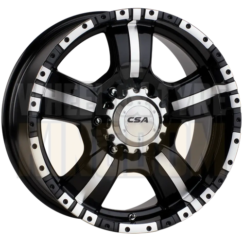 CSA Monster 16x8 5x150 Zero Gloss Black Machined Face - Wheels