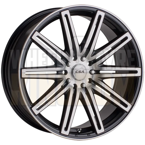 CSA Nitrous 14x6 4x100-114.3 +38 Gunmetal Black Machined Face - Wheels