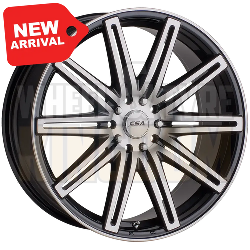 CSA Nitrous 14x6 4x100-114.3 +38 Gunmetal Black Machined Face - Wheels