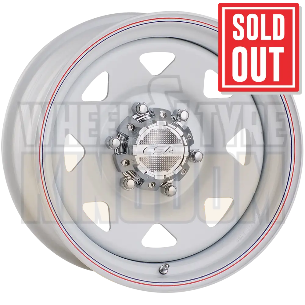 CSA Ranger Steel 14x5 5x108 +5 White - Wheels