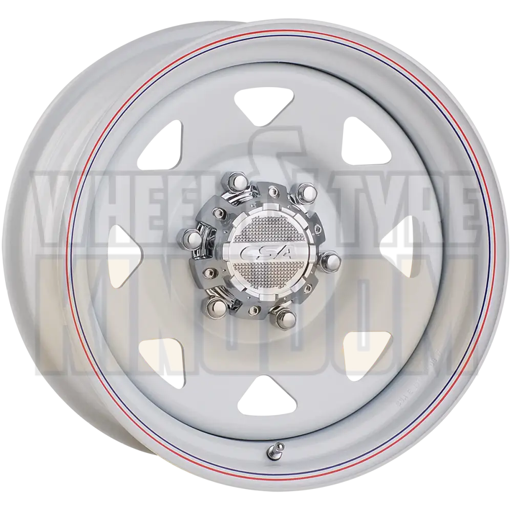 CSA Ranger Steel 14x5 5x108 +5 White - Wheels