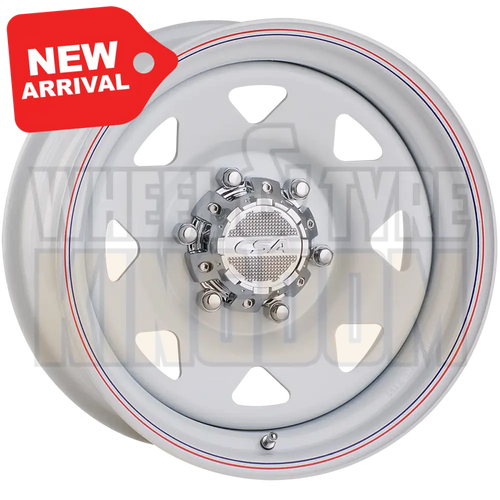CSA Ranger Steel 14x5 5x114.3 +5 White - Wheels