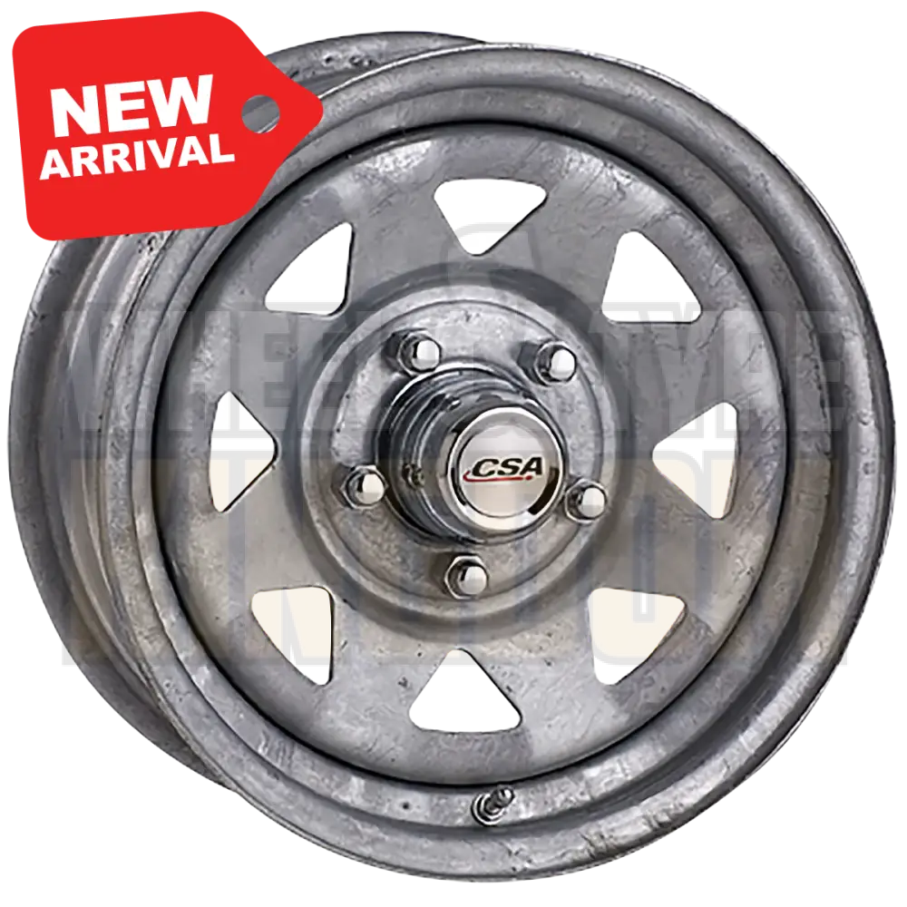 CSA Ranger Steel 14x6 5x108 +8 Galvanised - Wheels