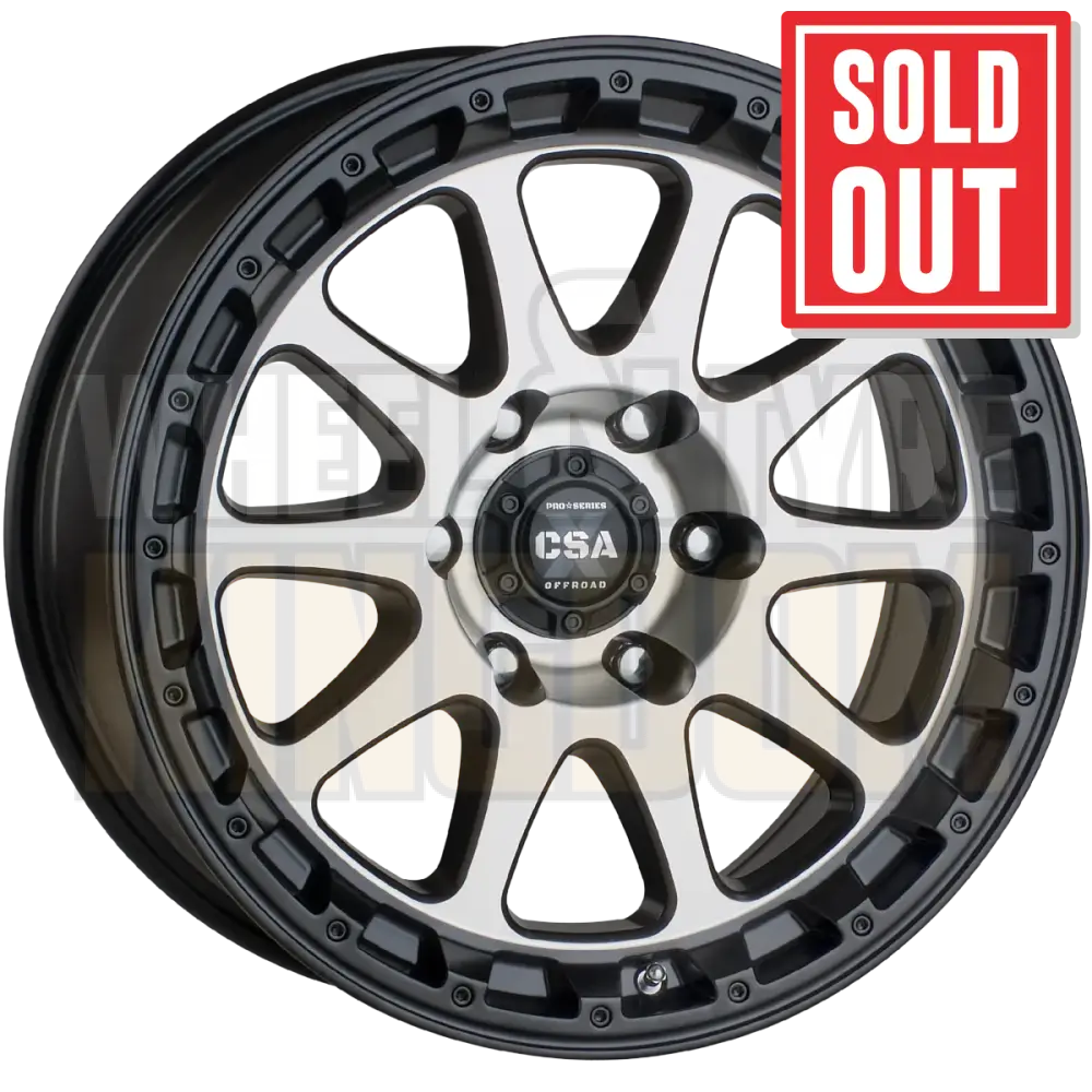 CSA Recoil 17x8.5 6x139.7 +10 Satin Black Machined Face - Wheels