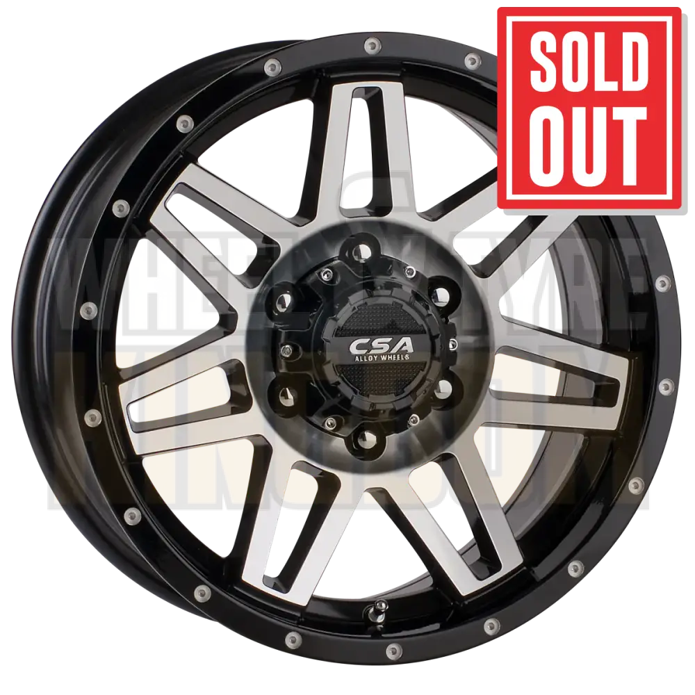 CSA Renegade 17x8 6x139.7 +20 Gloss Black Machined Face - Wheels