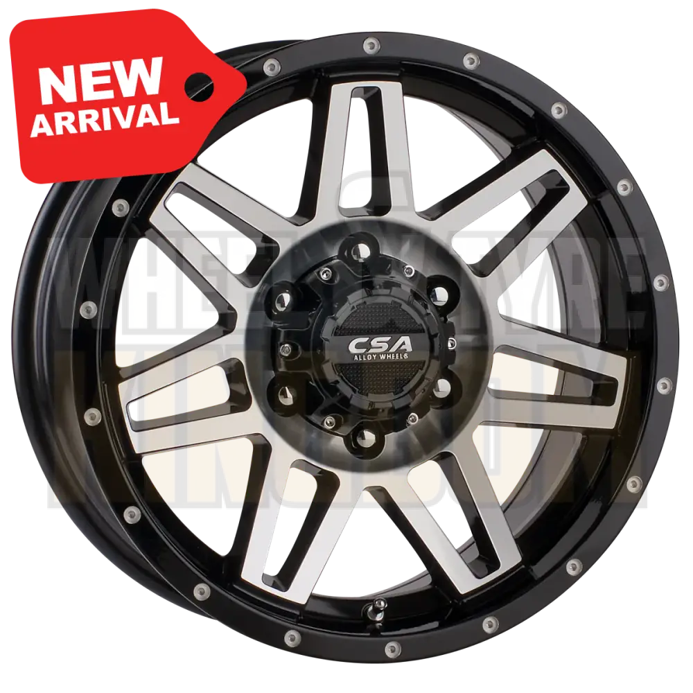 CSA Renegade 17x8 6x139.7 +20 Gloss Black Machined Face - Wheels