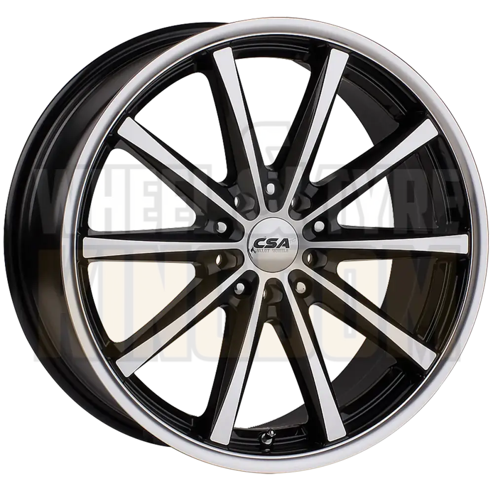 CSA Savanna 16x6.5 4x100-108 +45 Gunmetal Black Machined Face - Wheels