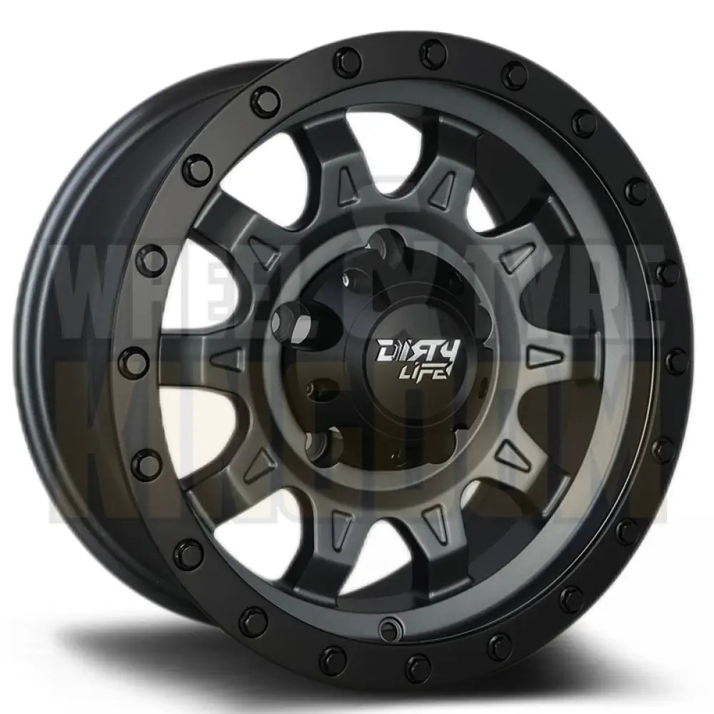DIRTY LIFE 15x7 +3 5x139.7 ROADKILL MATTE GUNMETAL BLACK LIP