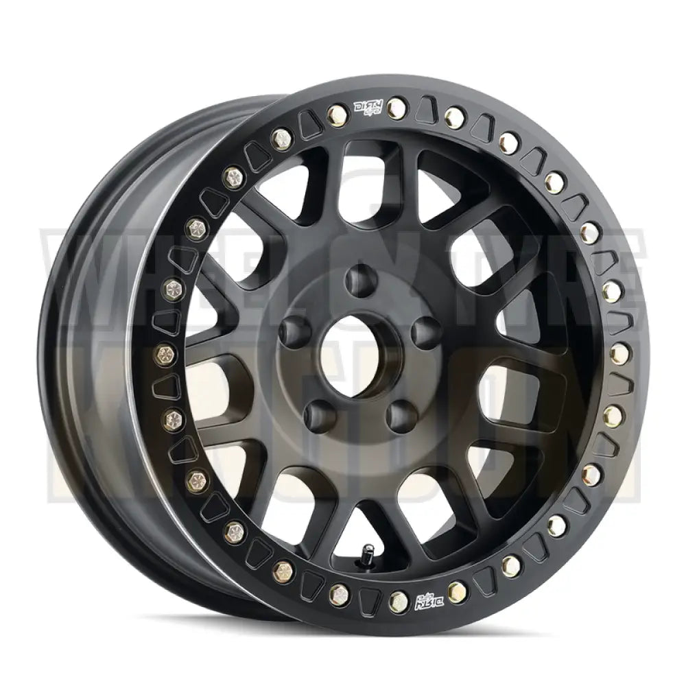 DIRTY LIFE 16x8.5 -25 6x139.7 MESA RACE MATTE BLACK BEADLOCK